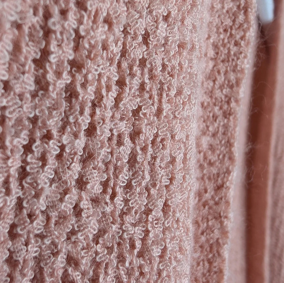 George Dusty Pink Rose 3/4 Flowy Sleeve Open Front Cardigan XXL - Picture 7 of 7